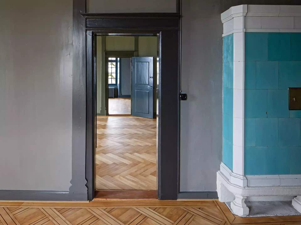 Enfilade Obergeschoss, Durchblick zwischen drei Südzimmern