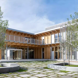 International School Rheintal – Lerncampus aus Holz