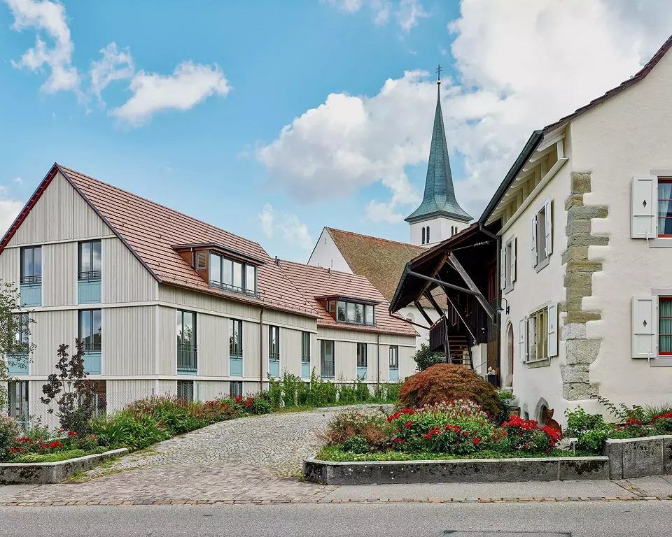 Blick auf den Neubau