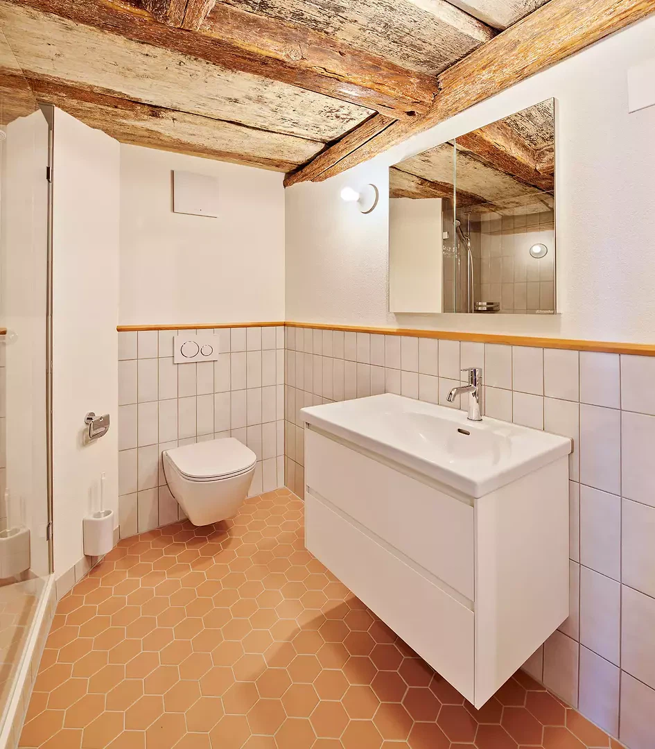 Pfrundhaus Keiser, Kanonenhaus, Zug - Salle d'eau pour deux résidents