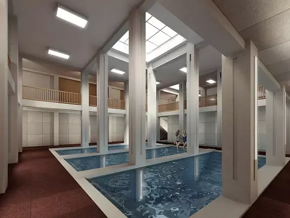 Um sich von den übrigen Hallenbädern der Stadt Genf abzuheben, legt das "Piscine Praille" den Fokus auf Wellness.