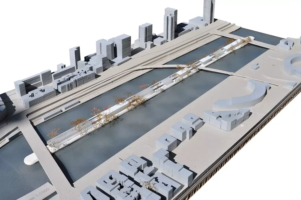 Maquette 1:1000 ateliers d'artistes_ile aux cygnes