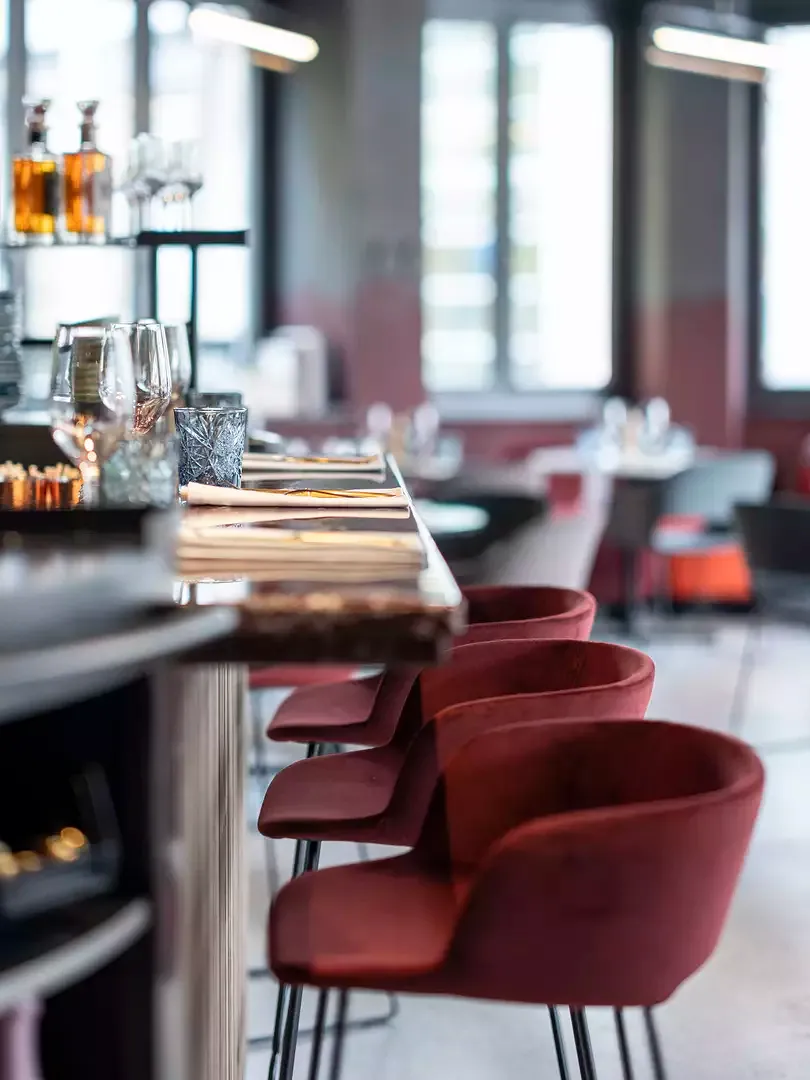 Un bar pour les boissons et la nourriture