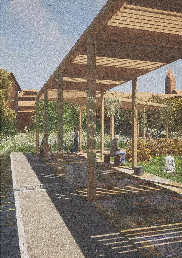 Garten mit Pergola