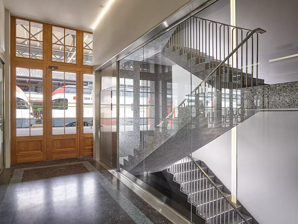 Vue intérieure du nouvel escalier