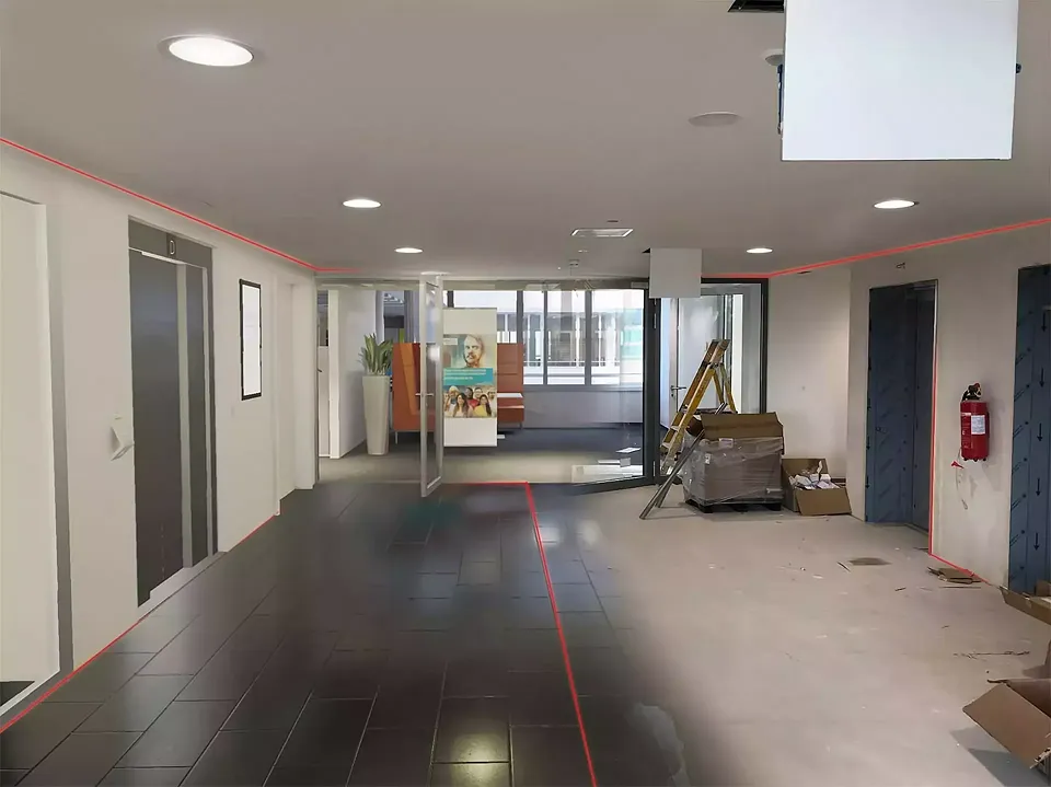 Virtual Reality meets Reality [Lift Lobby]