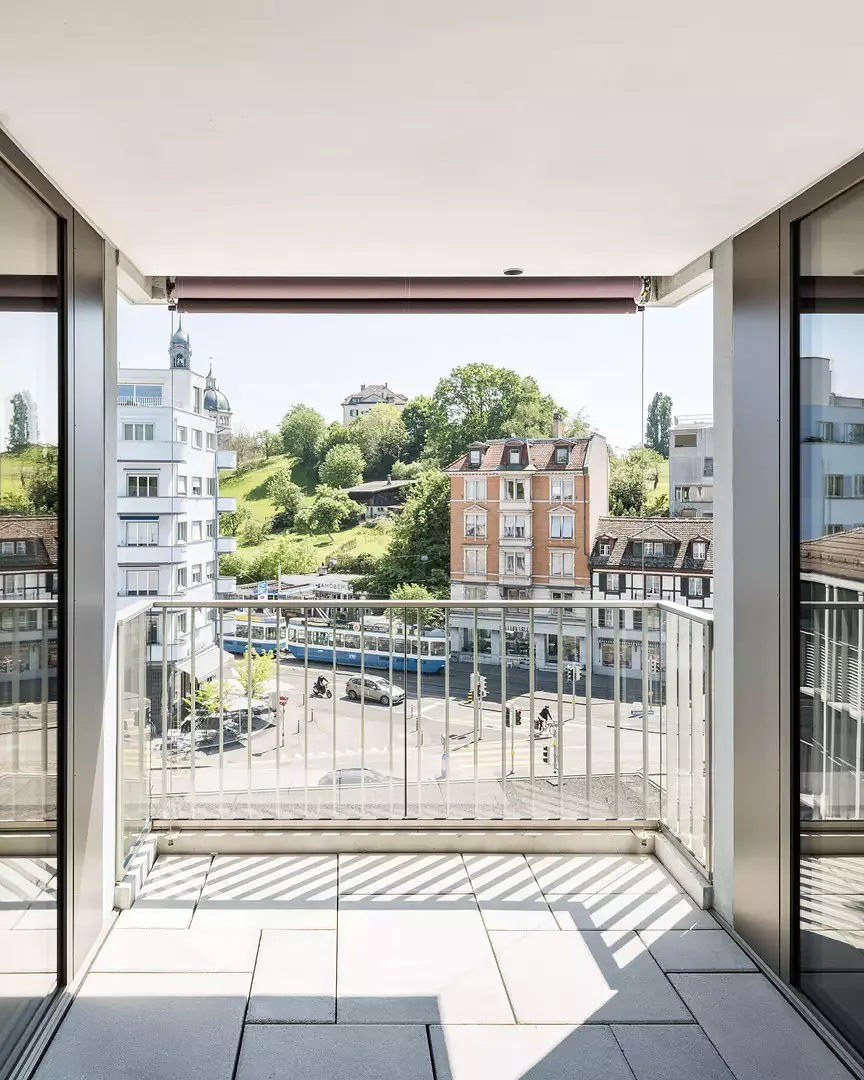 Vue de la loggia en direction de la Bederstrasse