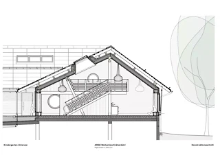 Coupe constructive du jardin d’enfants 2