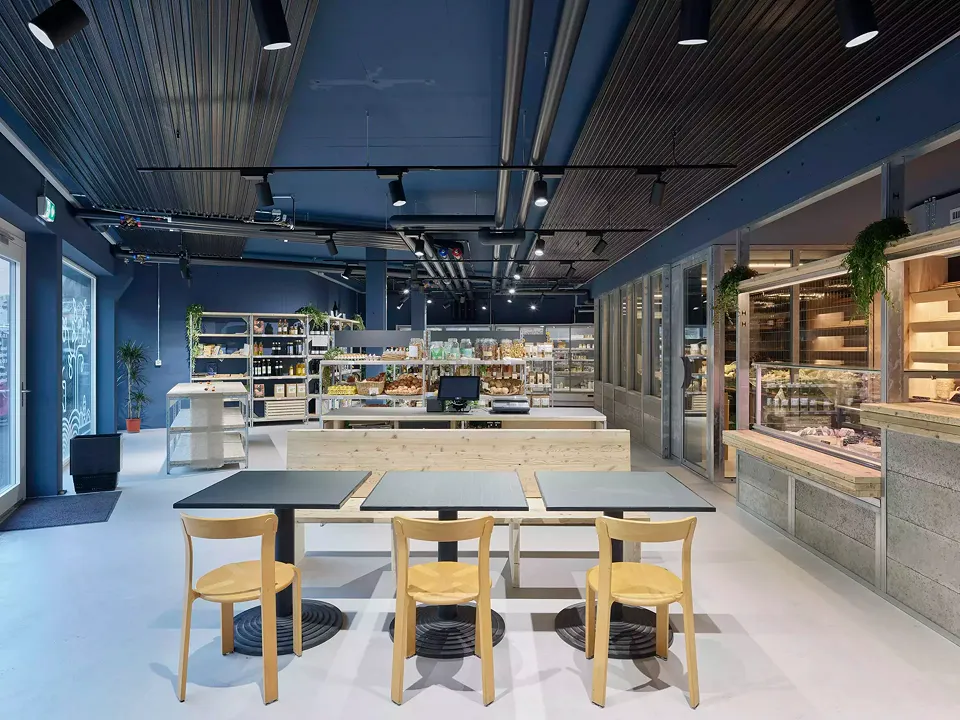 Magasin vue du café