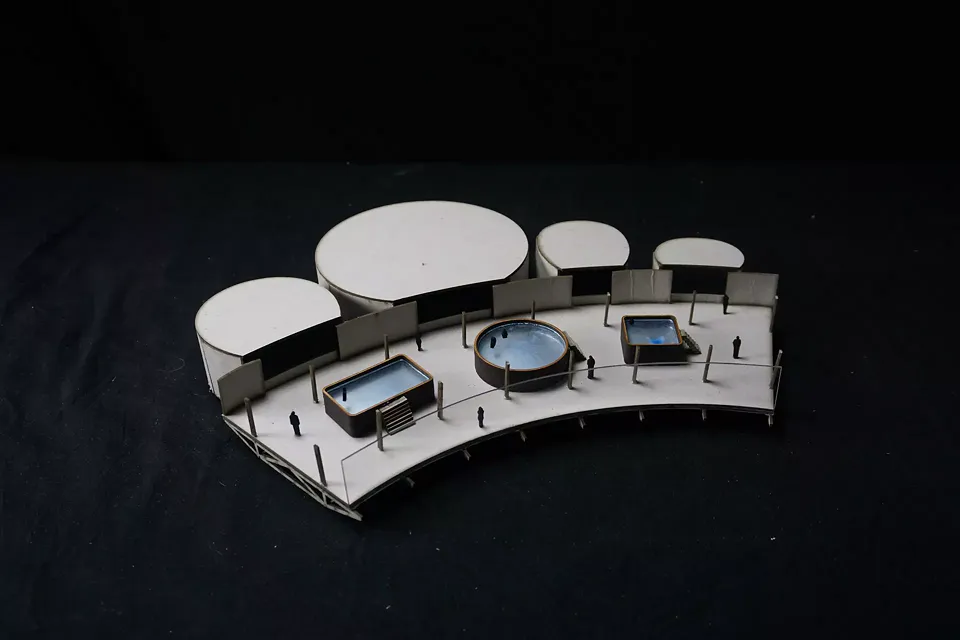 Maquette 1/100, bains
