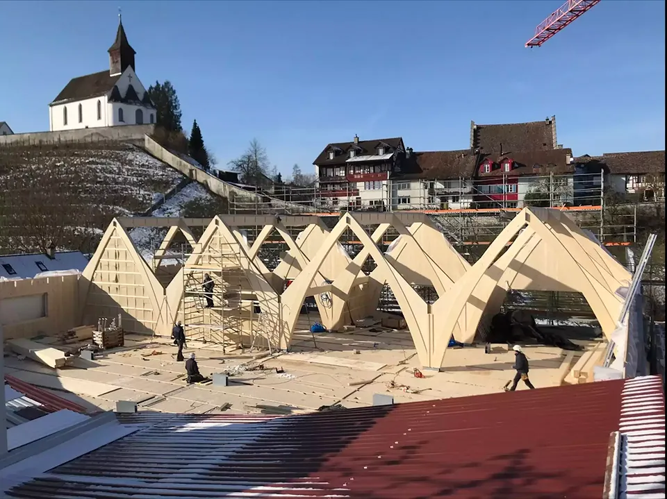 Aufrichten Bogenstruktur