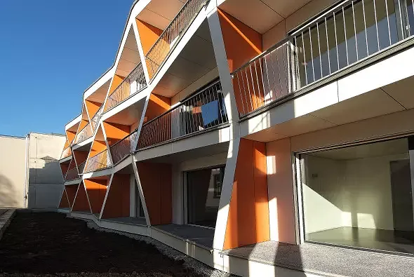 Fassadenansicht Pilotprojekt Hafenstrasse 7, Kreuzlingen