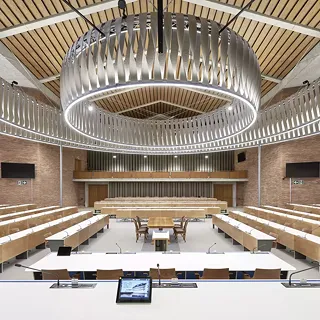 Mairie provisoire dans l'église Hard
