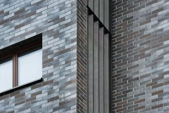 détail bow window / fenêtres bois- triple vitrage