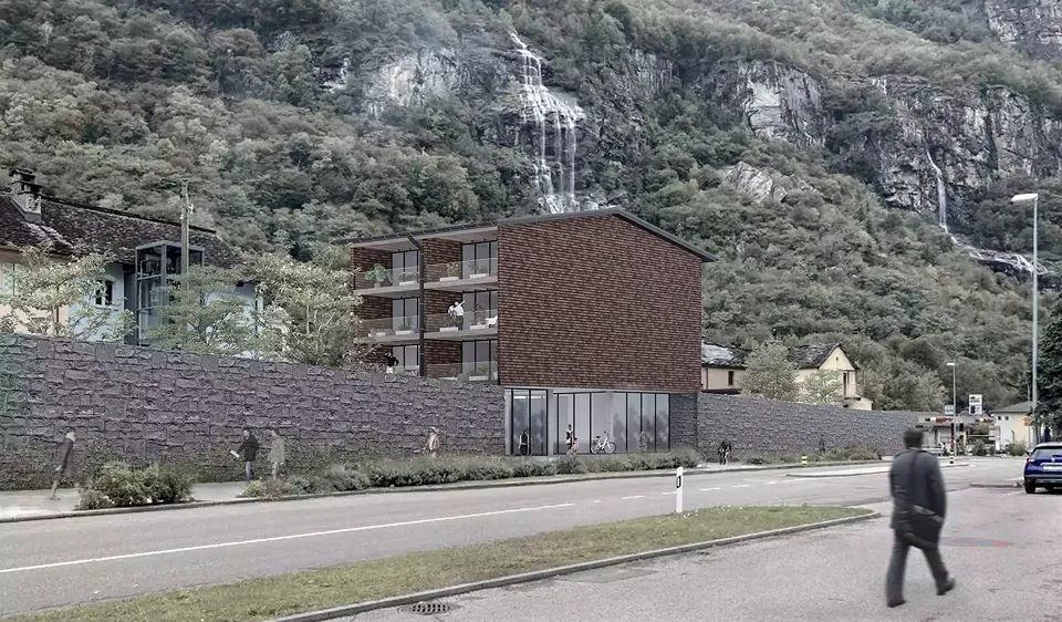 Case sul muro_rendering extérieur