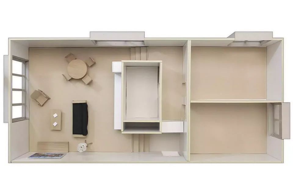 Modellaufnahme einer EG-Wohnung