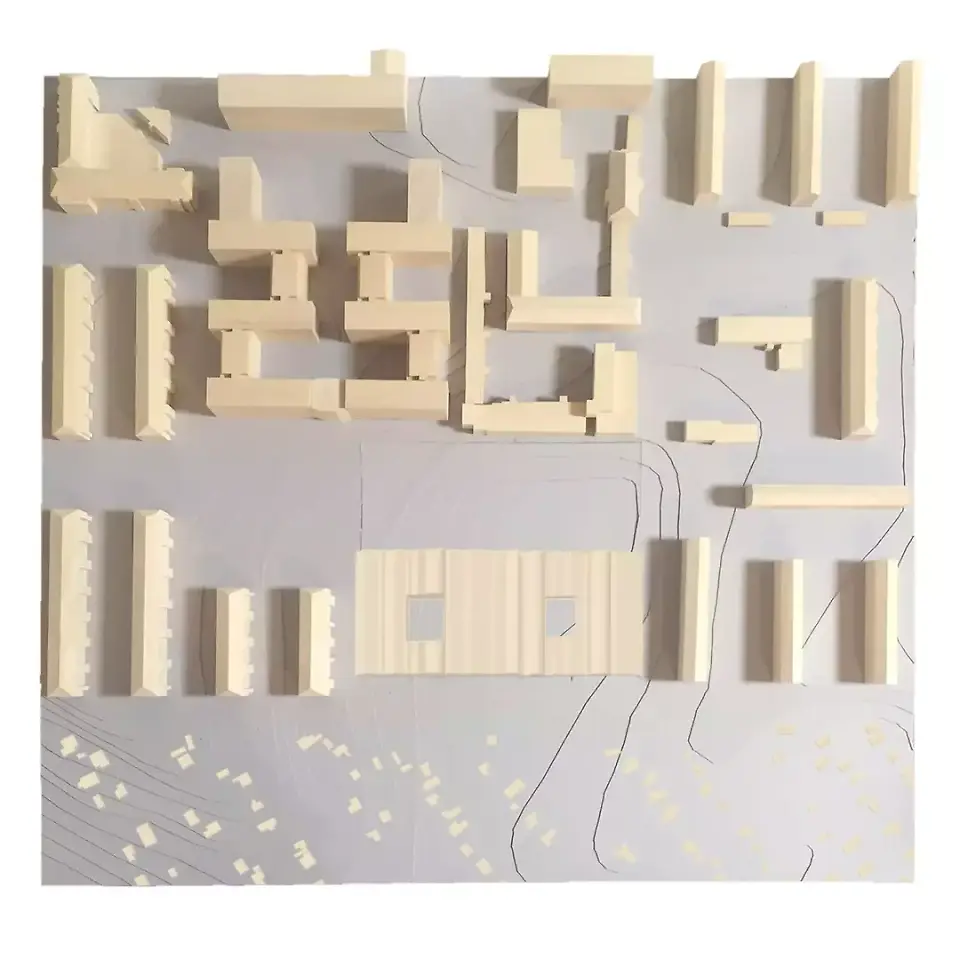 Maquette de site, vue du dessus