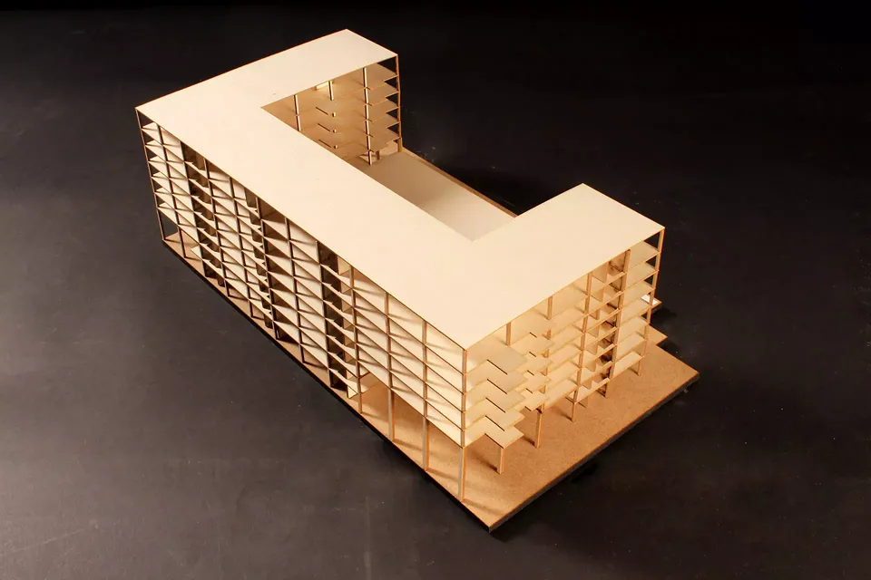Strukturmodell 1:200 – Perspektive Nordwest