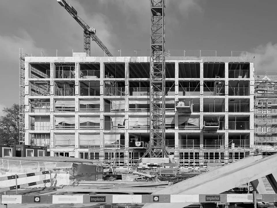 Baustelle Tragstruktur mit Aufstockung
