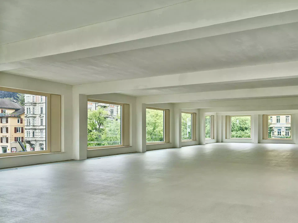 Stützenfreier Grundriss erlauben hohe Nutzungsvielfalt und Adaptierbarkeit