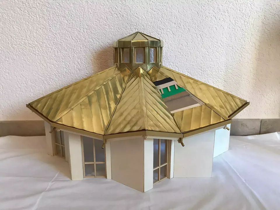 Modello 1:20 Approfondimento copertura, vista esterna