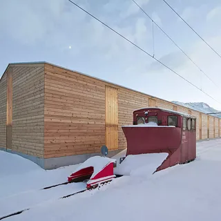 Remise pour les wagons historiques du RhB