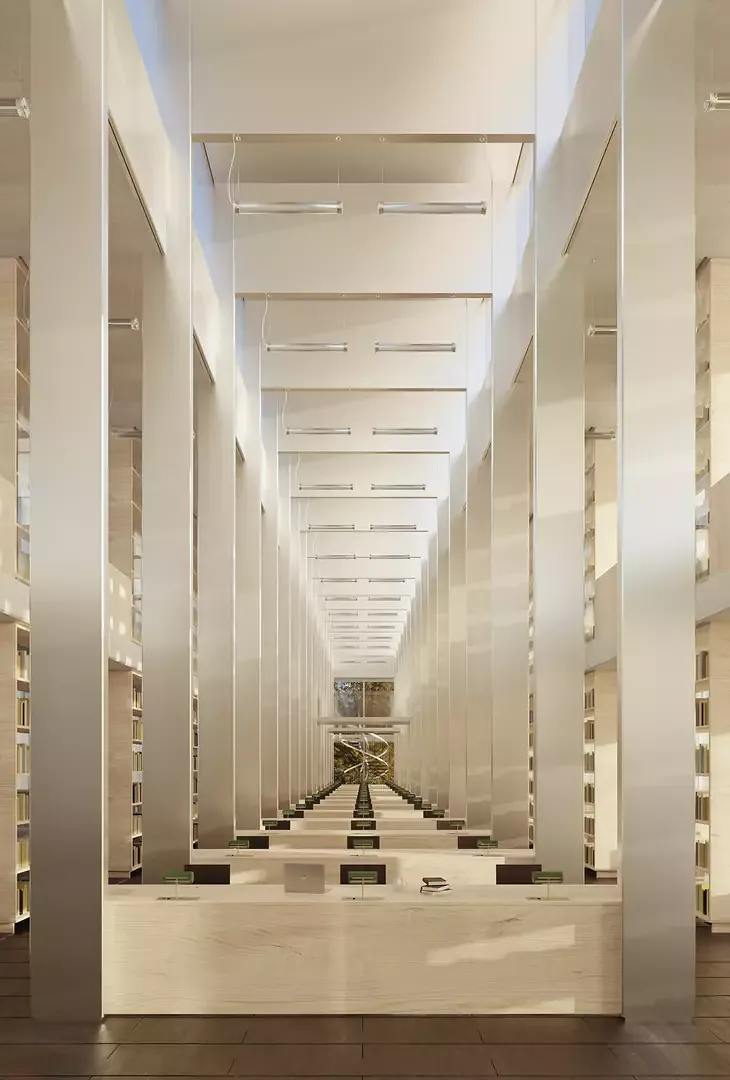 Espace central bibliothèque