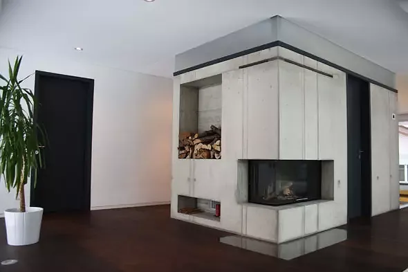 Ofen in Sichtbeton