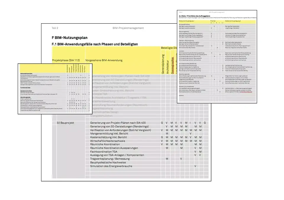 Auszug BIM-Projektabwicklungsplan