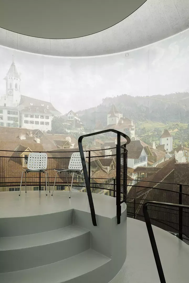Restaurierte Rotunde mit Rundbild von 1814