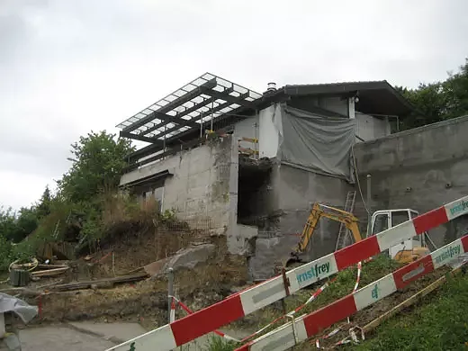 Wohnhaus Bestand und Aushub Neubau