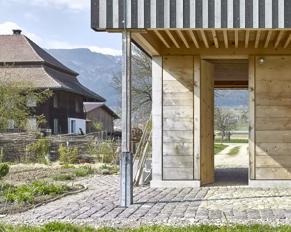 Vue vers la ferme