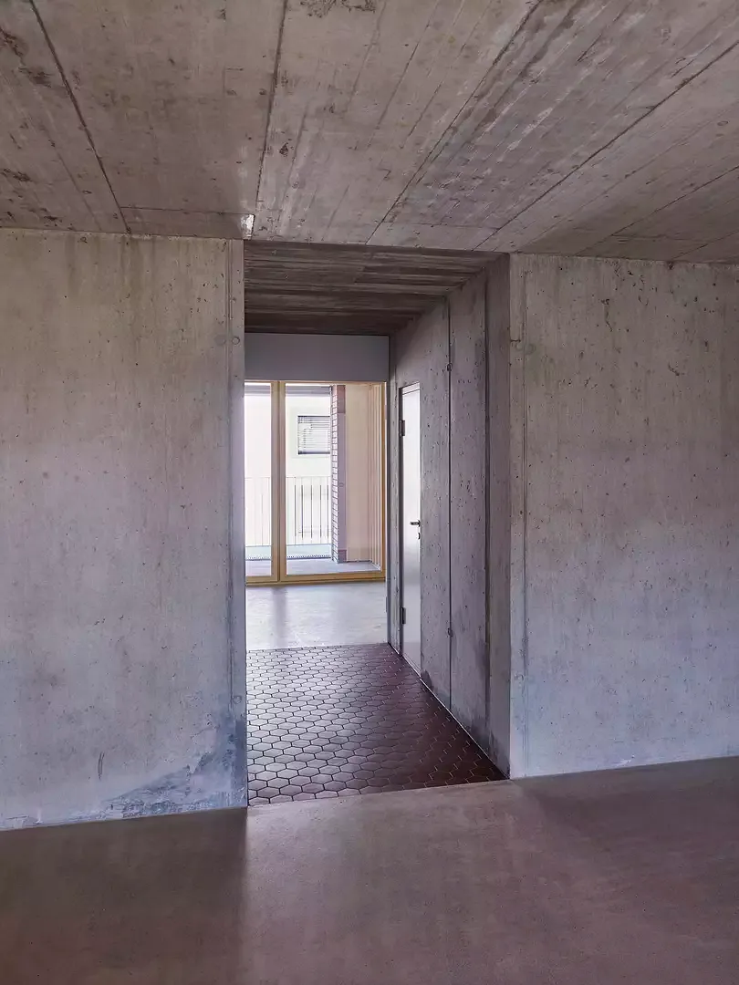 Blick aus dem Schlafzimmer zur Laube