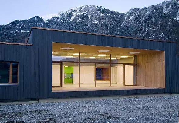 Südfassade am Abend