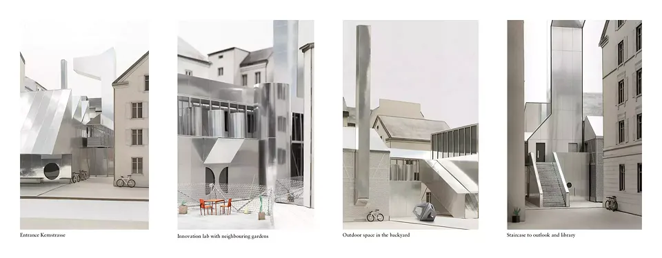 Exterior Spaces within the courtyard