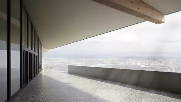 Von der überdachten Terrasse hat der Besucher stets die Stadt im Blick.