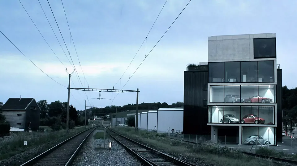 Aussenansicht Bahnlinie