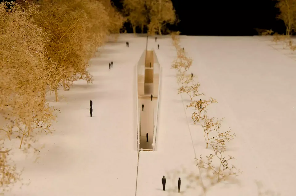 Vue de la tranchée (maquette)