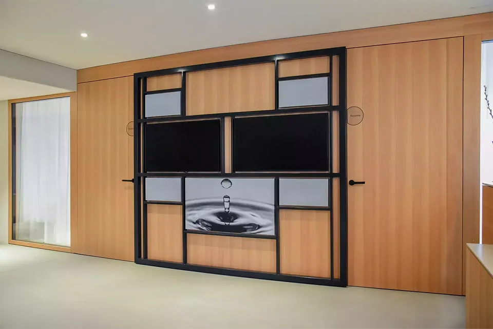 Infowand schallabsorbierend