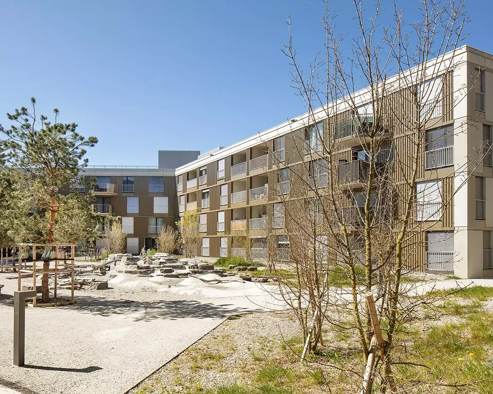 Cours-jardins de l'unité d'aménagements C