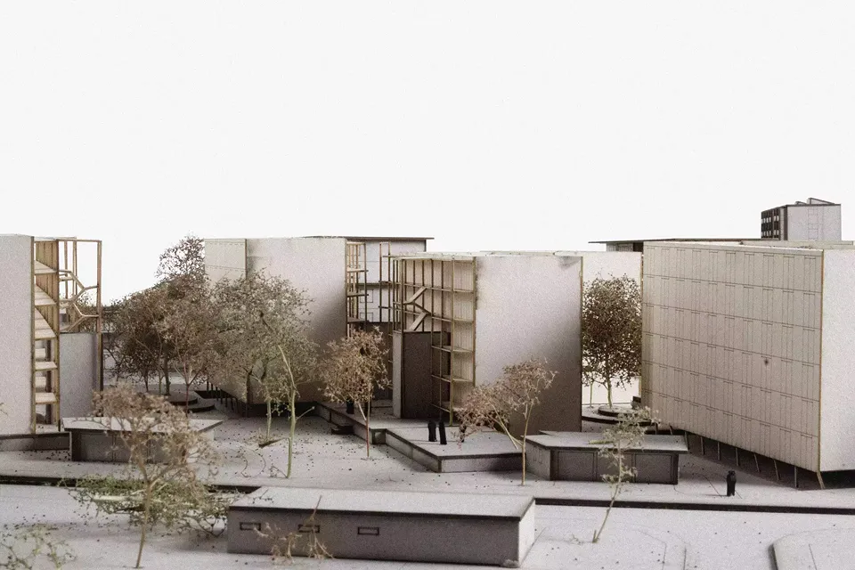 Image maquette sur espaces extérieurs 200