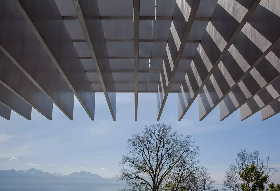 Blick von der Terrasse auf den See