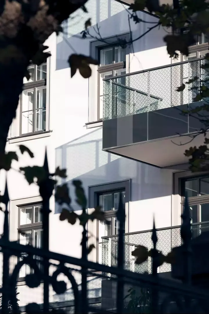 Detail Fassade mit Balkon
