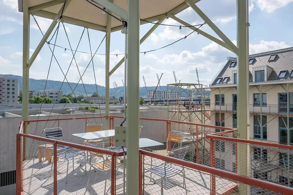 Terrasses communes favorisant les échanges