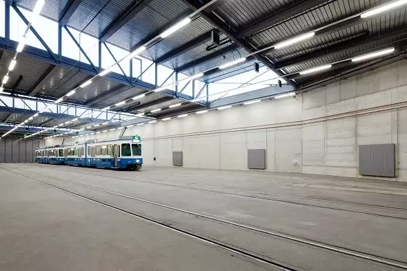 Die Innere Struktur wurde vom bestehenden, denkmalgeschützten Depot übernommen