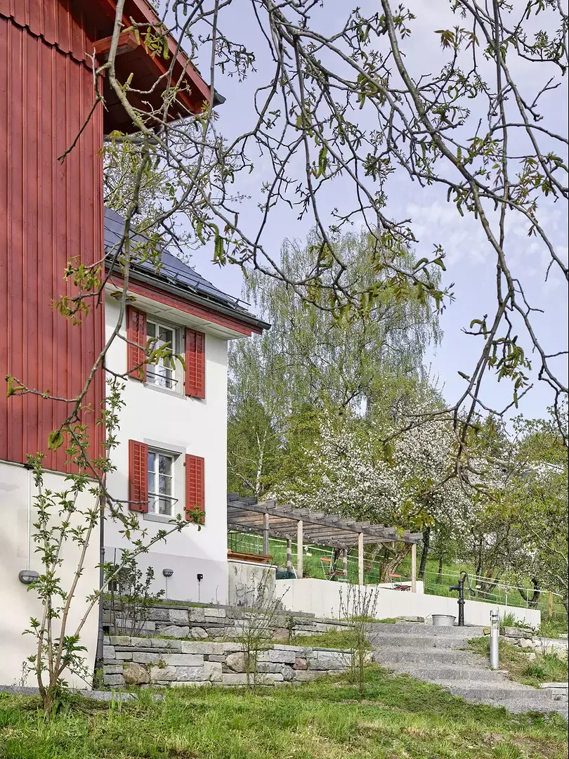 Jardin de baies entre Trockensteinmauren