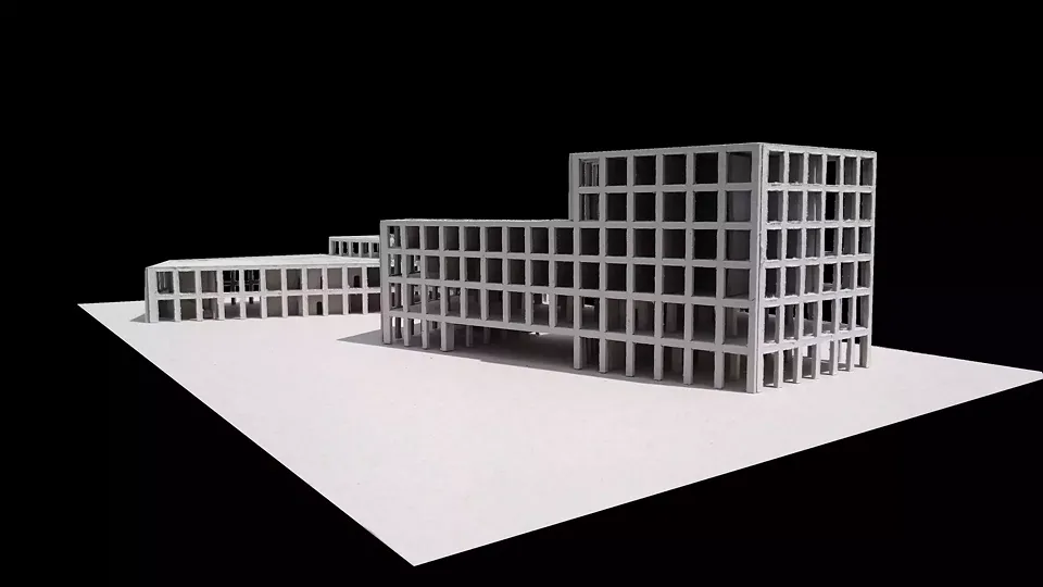 Maquette - vue aérienne Nord-Ouest