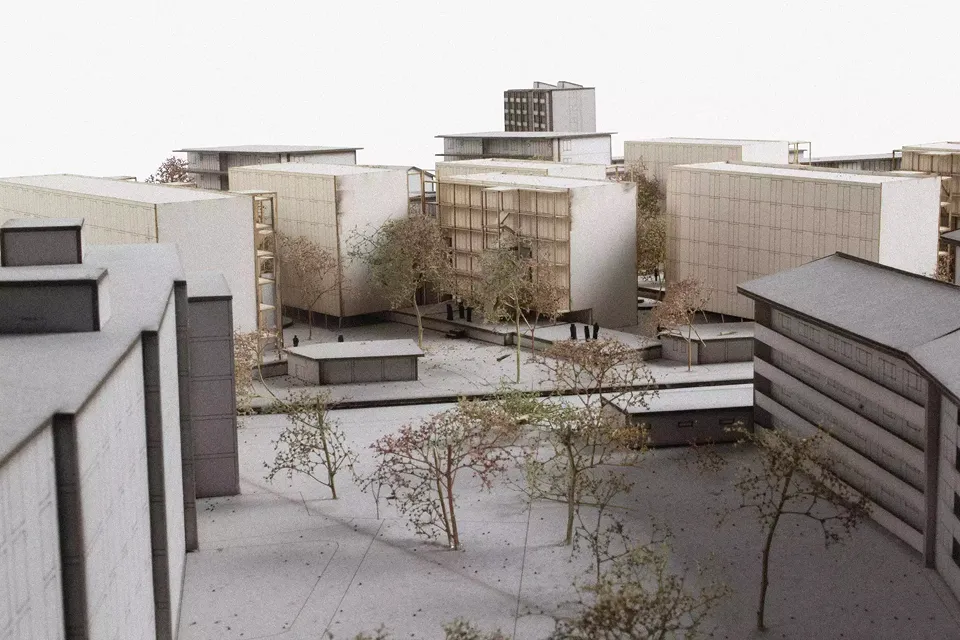 Image maquette sur prolongation des axes 200