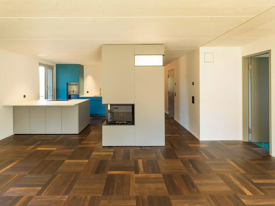Wohnen, Essen, Kamin