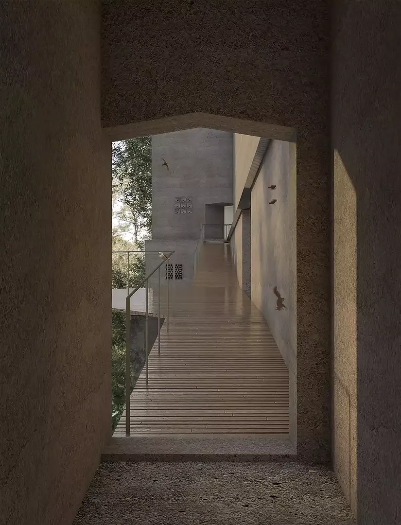 Visualisierung: Stegblick aus Lehmturm